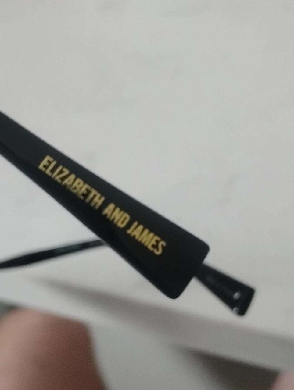 Elizabeth and James Black Slim Oval Sunglasses - Picture 4 of 12